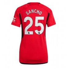 Manchester United Jadon Sancho #25 Hjemmedrakt Kvinner 2023-24 Kortermet